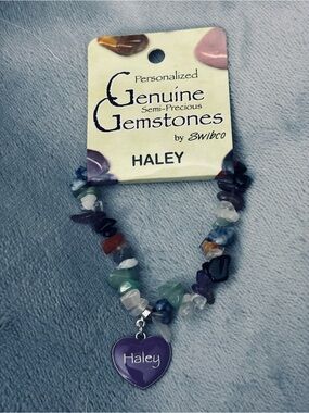 Genuine semi-precious gemstones personalized “Haley”